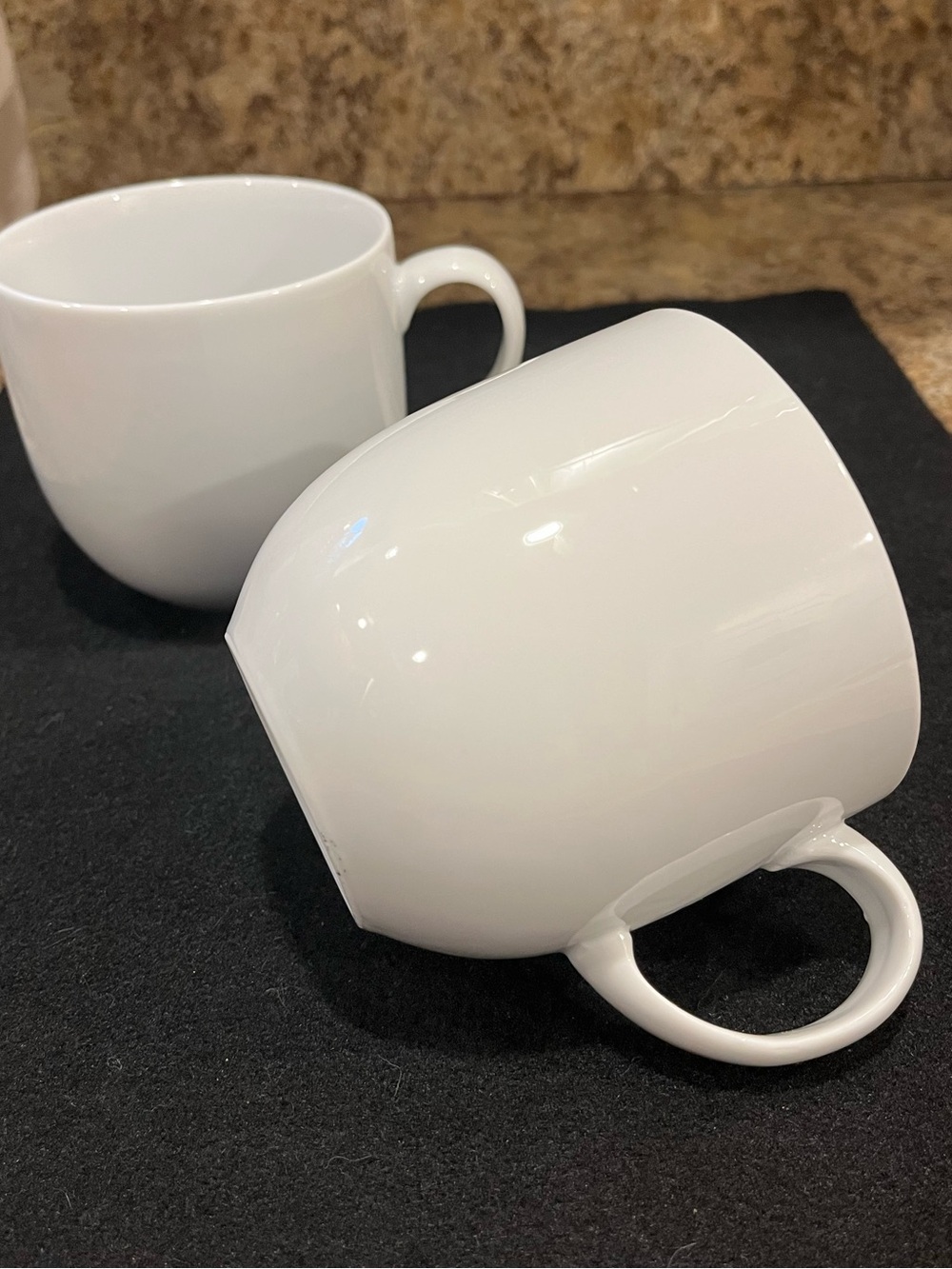 White by Denby Porcelain Coffee Mugs Set of Two 12 oz.